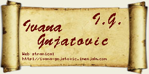 Ivana Gnjatović vizit kartica
